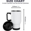 White Glossy Steel Coffee Mug – 500ml